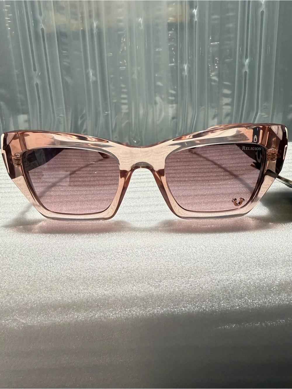NWT True Religion Womens Pink Oversized Square Sunglasses SR1025